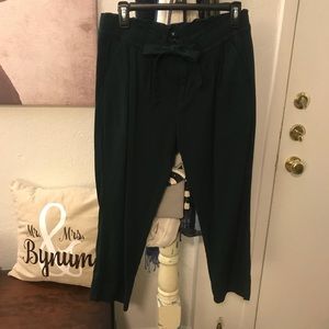 Gap dark green lightweight cigarette trousers